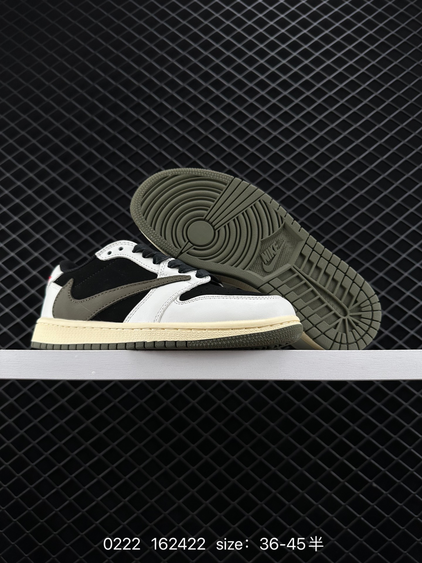 fragment design x Travis Scott x Nike Air Jordan 1 Low OG SP”Black/Green Toe“